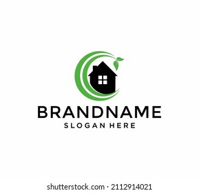 Vector del logotipo de inicio del árbol verde