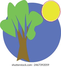 GRÜNER BAUM HEISSE SONNE UND DER HINTERGRUND BLAUER HIMMEL 
DER 5. JUNI IST UNSER UMWELTTAG
Lasst uns gemeinsam Bäume pflanzen

