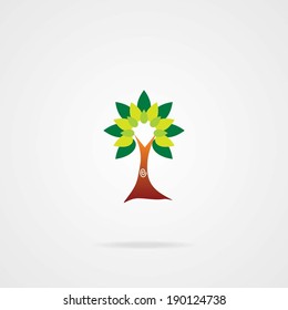 Green Tree icon. Eps-10.