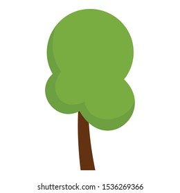 Green tree icon. Flat illustration of green tree vector icon for web design