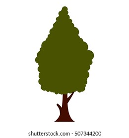 Green tree icon. Flat illustration of green tree vector icon for web