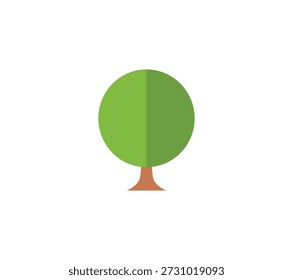 Grüner Baum Symbol im flachen Stil. Wald, Natur, Baum Konzept.