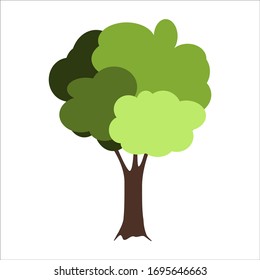Green Tree. Tree green icon isolated on white background