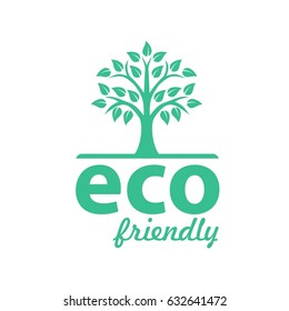 green tree icon, leaf symbol, ecology logo, eco friendly