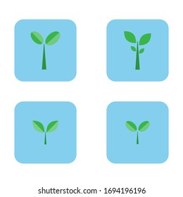 Icono de árbol verde , Sobre fondo blanco.