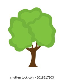 green tree icon on white background