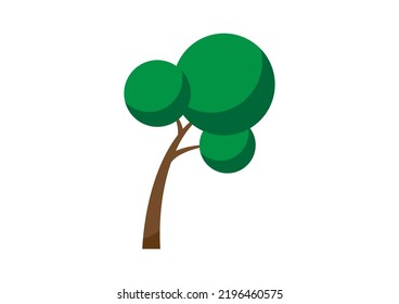 icono de árbol verde sobre un fondo blanco