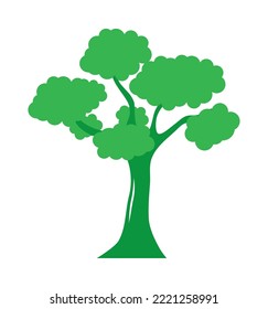 icono de árbol verde sobre fondo blanco