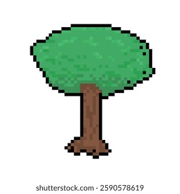 green tree icon pixel art
