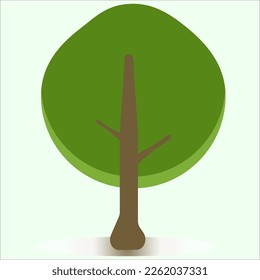 grüne Baumsymbol, Vektorgrafik