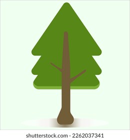 green tree icon vector illustration