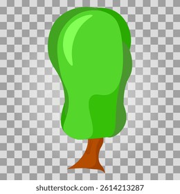 Green Tree Icon. Vector illustration isolated on transparent background.