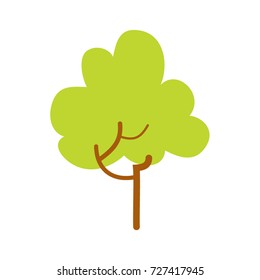 Green tree icon. Vector illustration.