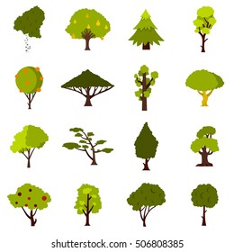 Collection All Kinds Trees Your Design Stock Vector (Royalty Free ...