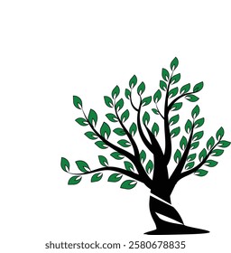 Green Tree Illustration design on white background