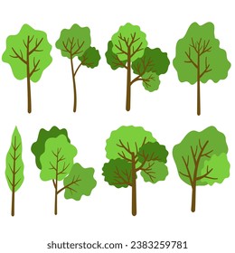 Ilustración de árbol verde del bosque