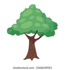 green tree illustration vector isolated