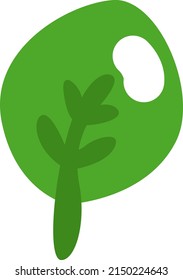 Green tree, illustration, vector on a white background.