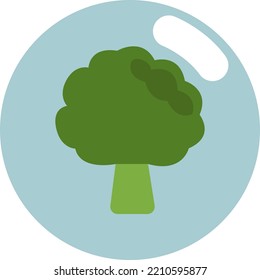 Arbre vert, illustration, image vectorielle sur fond blanc.