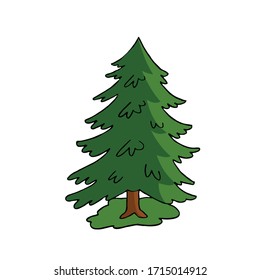 green tree ilustration vector design