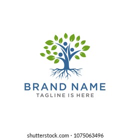 Green Tree isolated on a white background, Vector illustration