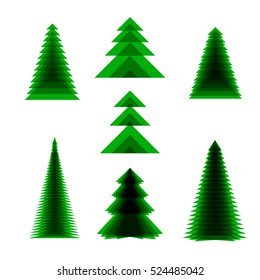green tree isolated on white background