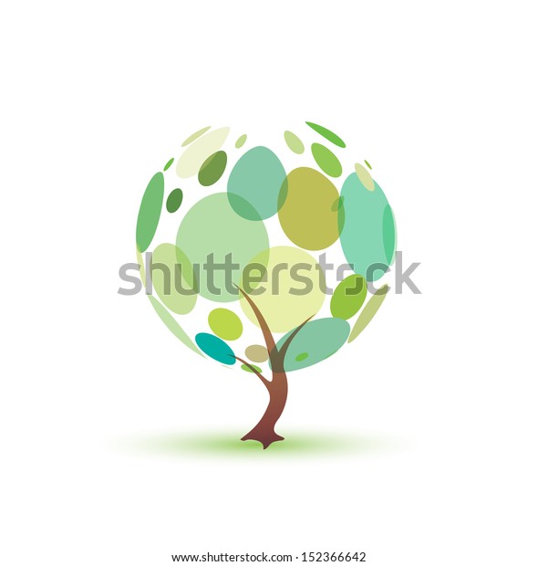 Green Tree Isolated Vector Symbol Stock Vector (Royalty Free) 152366642 ...