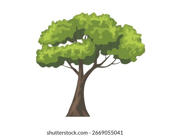 Green tree for landscape and architecture drawing elements