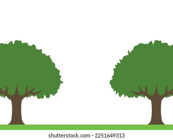 green tree landscape background illustration