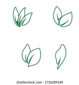 green Tree leaf ecology a nature element vector 