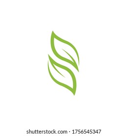 Green Tree leaf ecology nature element vector design