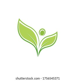 Green Tree leaf ecology nature element vector design