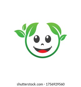 Ecología de la hoja verde elemento de diseño vectorial