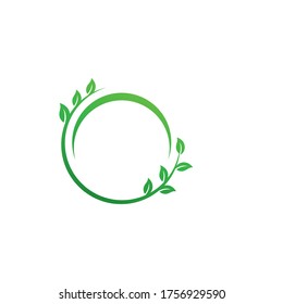 Ecología de la hoja verde elemento de diseño vectorial