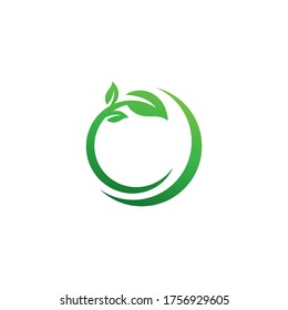 Green Tree leaf ecology nature element vector design