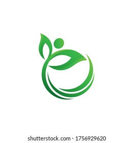 Green Tree leaf ecology nature element vector design