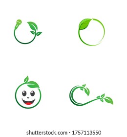 Green Tree leaf ecology nature element vector design