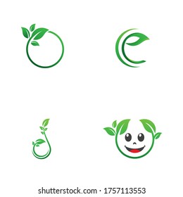 Green Tree leaf ecology nature element vector design