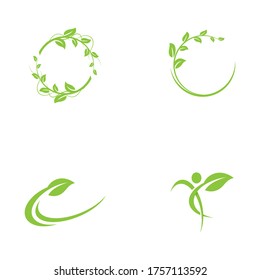 Green Tree leaf ecology nature element vector design