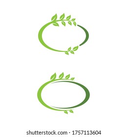Green Tree leaf ecology nature element vector design