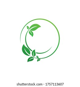 Green Tree leaf ecology nature element vector design