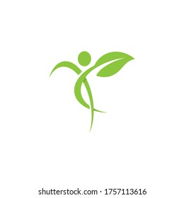 Ecología de la hoja verde elemento de diseño vectorial