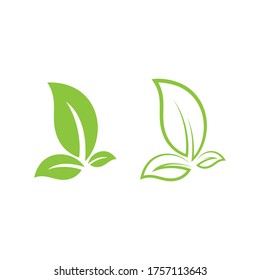 Ecología de la hoja verde elemento de diseño vectorial