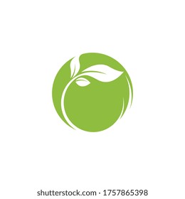 Ecología de la hoja verde elemento de diseño vectorial