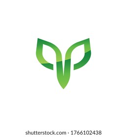 Green Tree leaf ecology nature element vector design