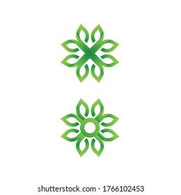Green Tree leaf ecology nature element vector design