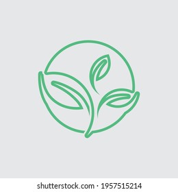 green Tree leaf ecology nature logo vector