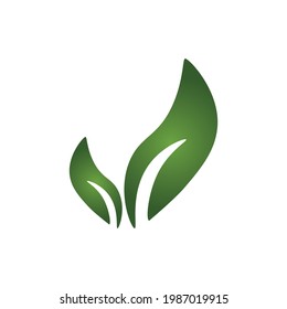  green Tree leaf ecology nature element vector