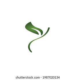  green Tree leaf ecology nature element vector