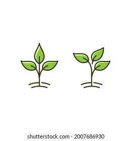 Green Tree leaf ecology nature element vector design